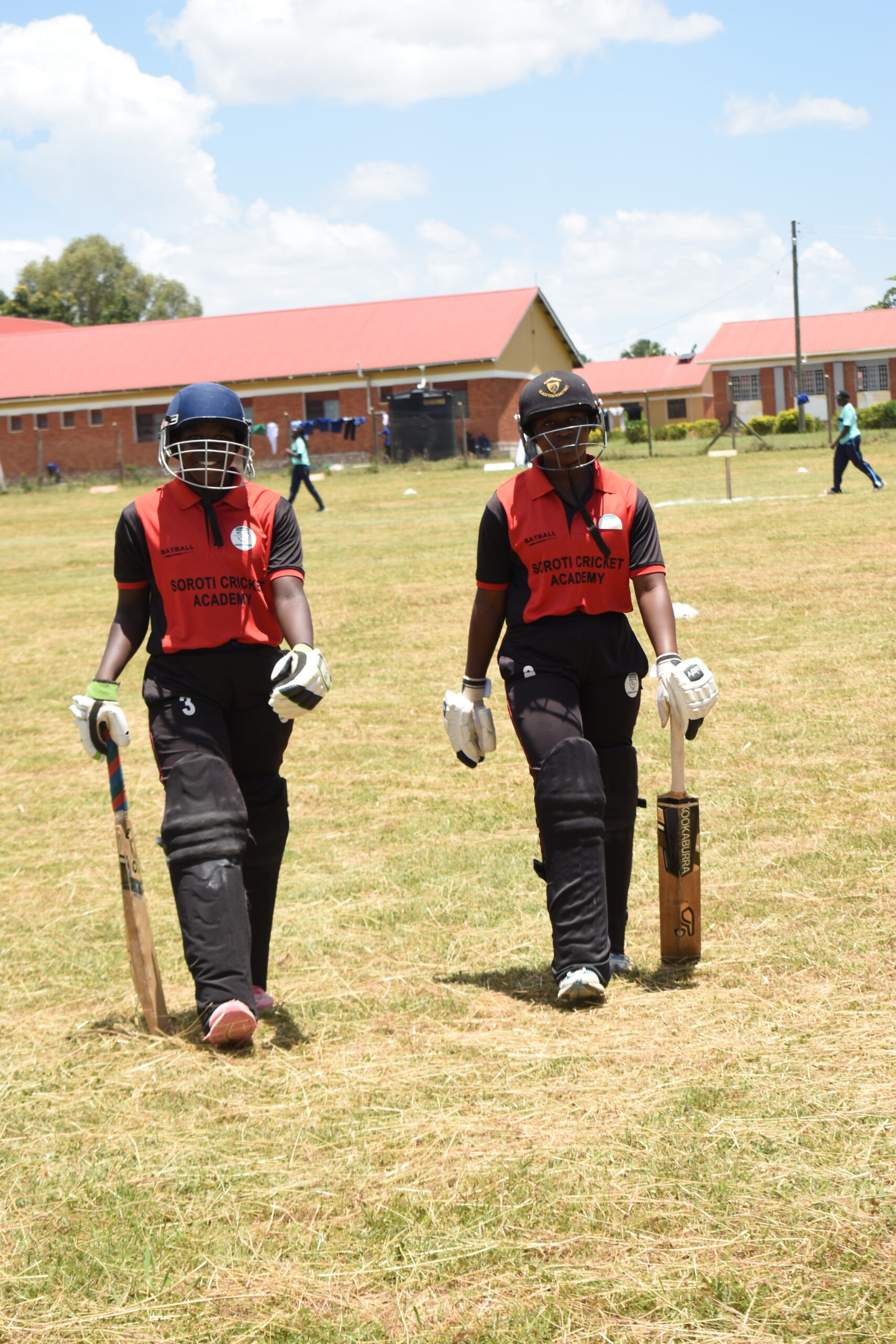 Young cricketers at a training camp